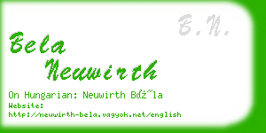 bela neuwirth business card